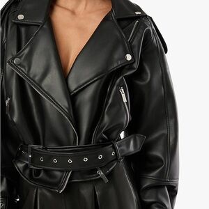 WeWoreWhat Cropped Leather Jacket *NEW WITH TAGS*